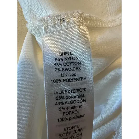 Chicos Women’s Lace Cold-Shoulder Top Size 2 US Large off White Long Sleeve Line - Picture 7 of 7